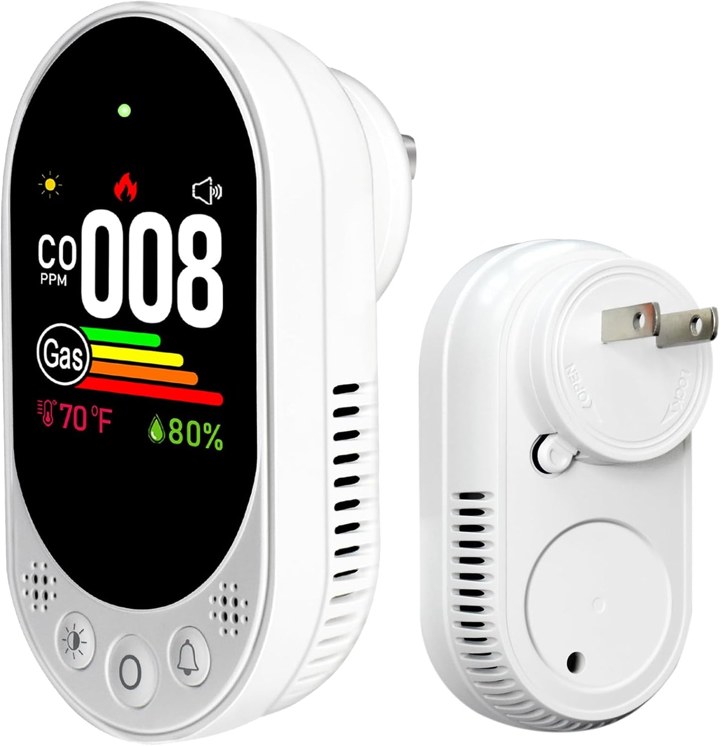 Upgraded Combination Natural Gas Leak Detector and Carbon Monoxide Detectors