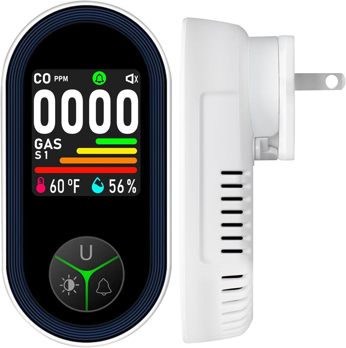 LSENLTY Carbon Monoxide and Gas Detectors with HD Screen Display-PTH-24E