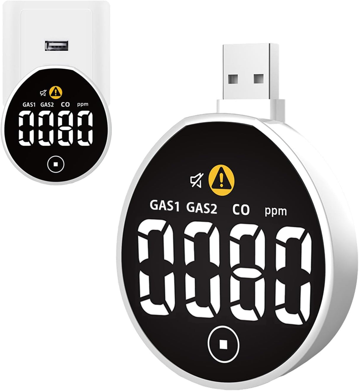 LSENLTY USB Carbon Monoxide and Gas Detectors for Car RV Camping-PTH-21E