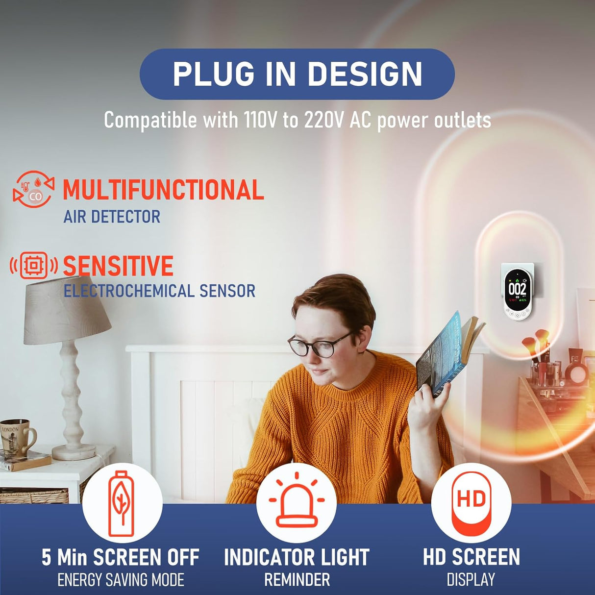 LSENLTY Carbon Monoxide Detector Plug In-L6068