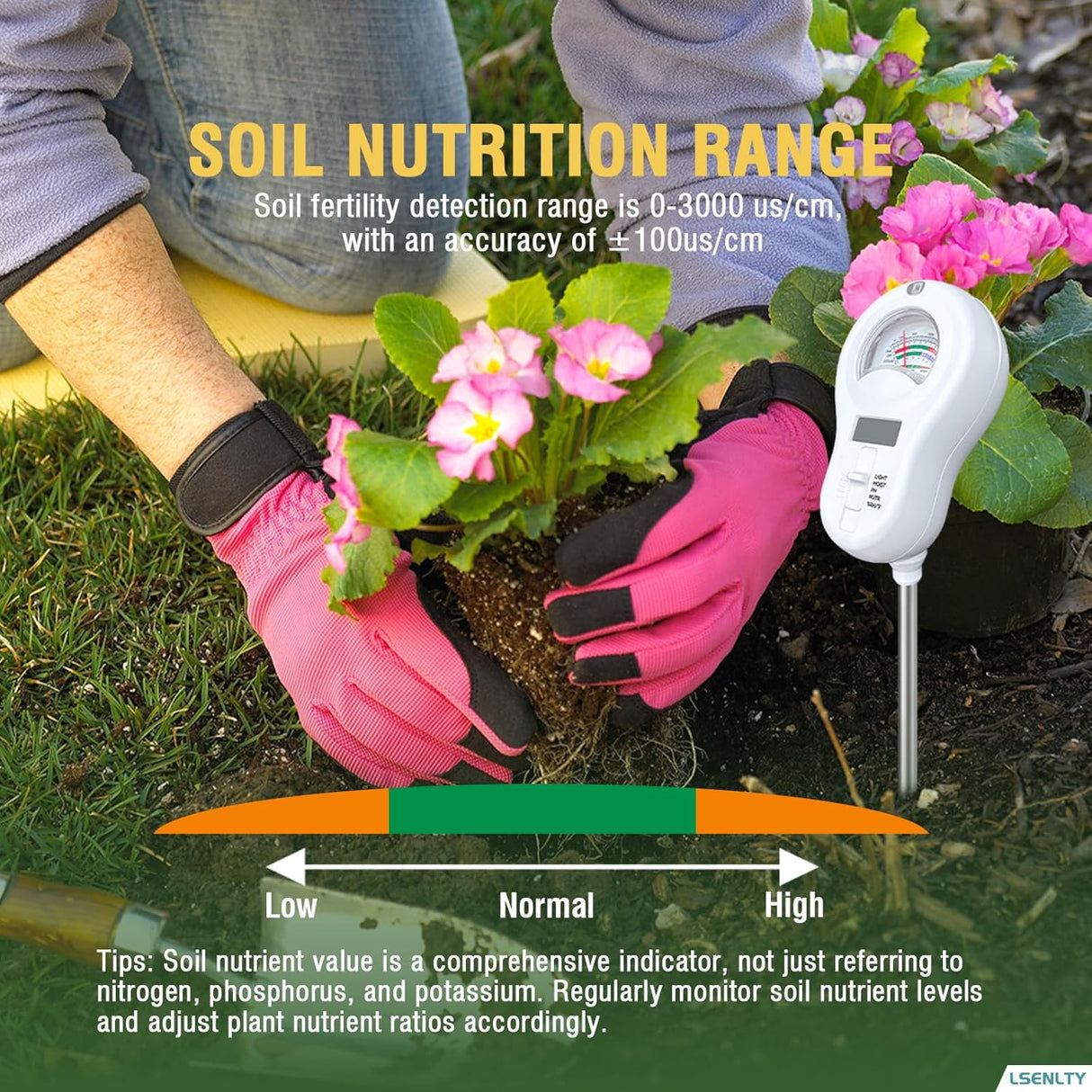 LSENLTY 6-in-1 Soil Moisture Meter-WB-ST09