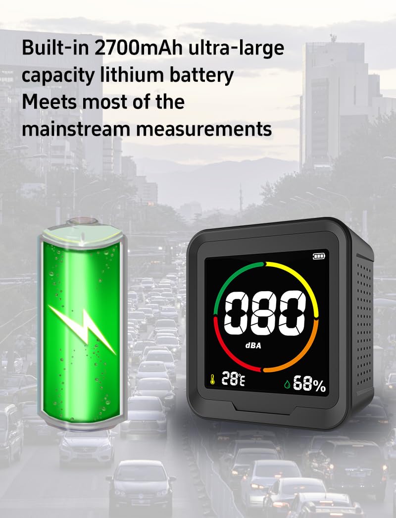 LSENLTY Upgraded 3-in-1 Decibel Meter for Home-PTH-9S