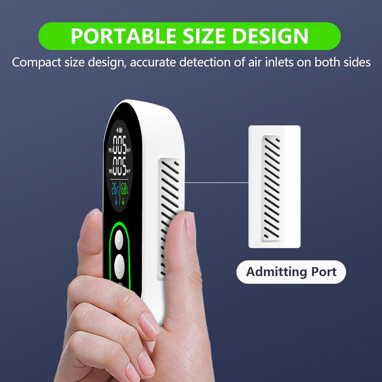 LSENLTY 4 in 1 PM 2.5 and PM 10 Air Quality Monitor-PTH-26P