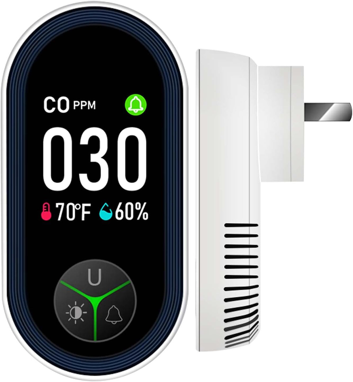 LSENLTY Carbon Monoxide Detectors with HD Screen Display-PTH-24D