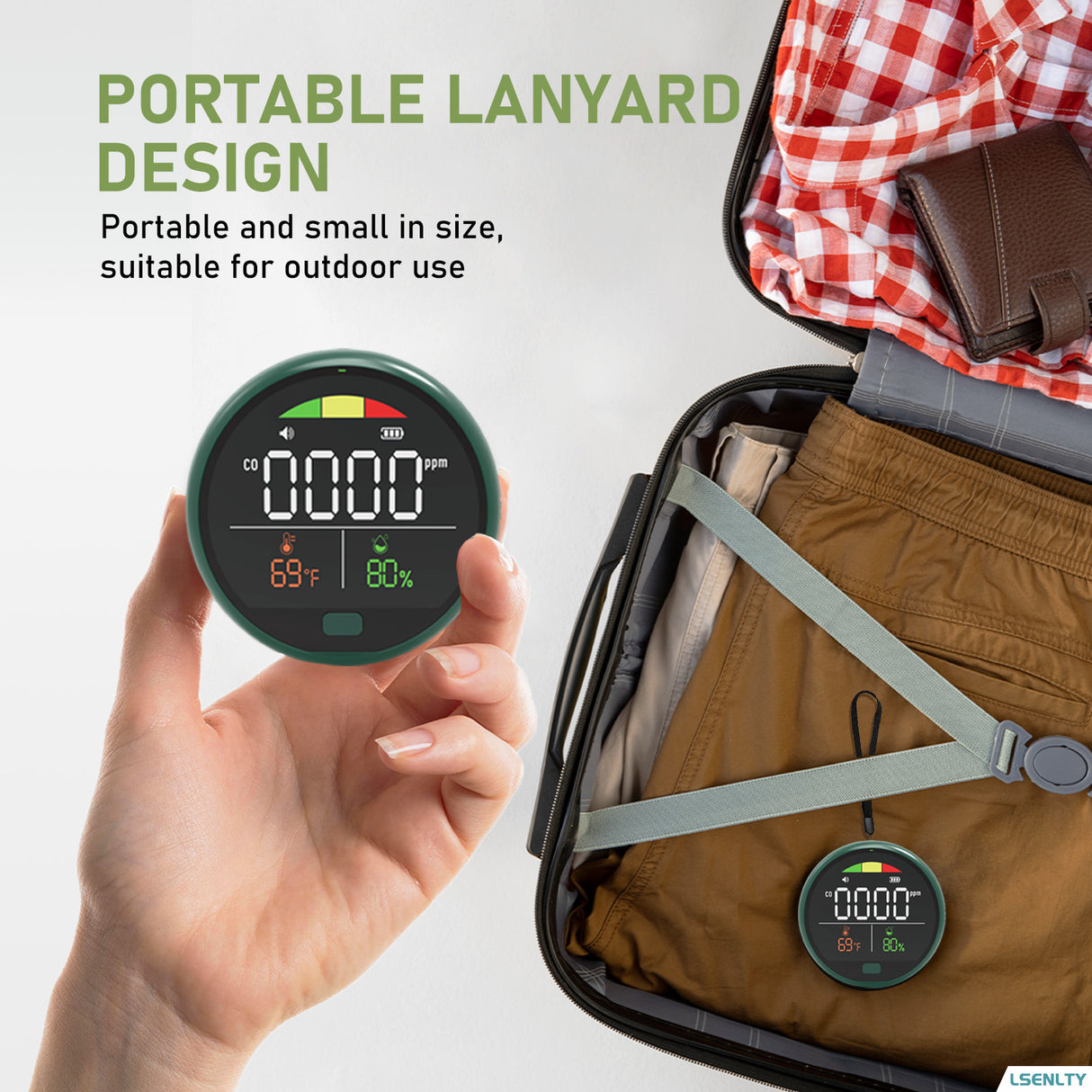 LSENLTY Portable Carbon Monoxide Detectors-PTH-21D