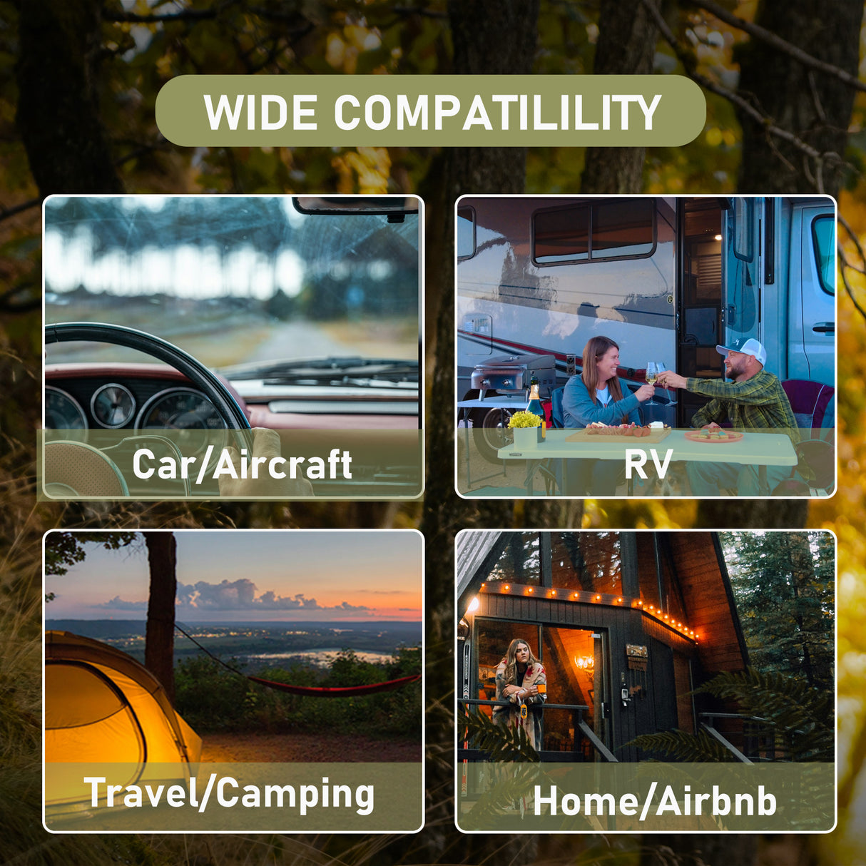 LSENLTY Portable Carbon Monoxide Detectors for Camping RV and Travel-PTH-10D