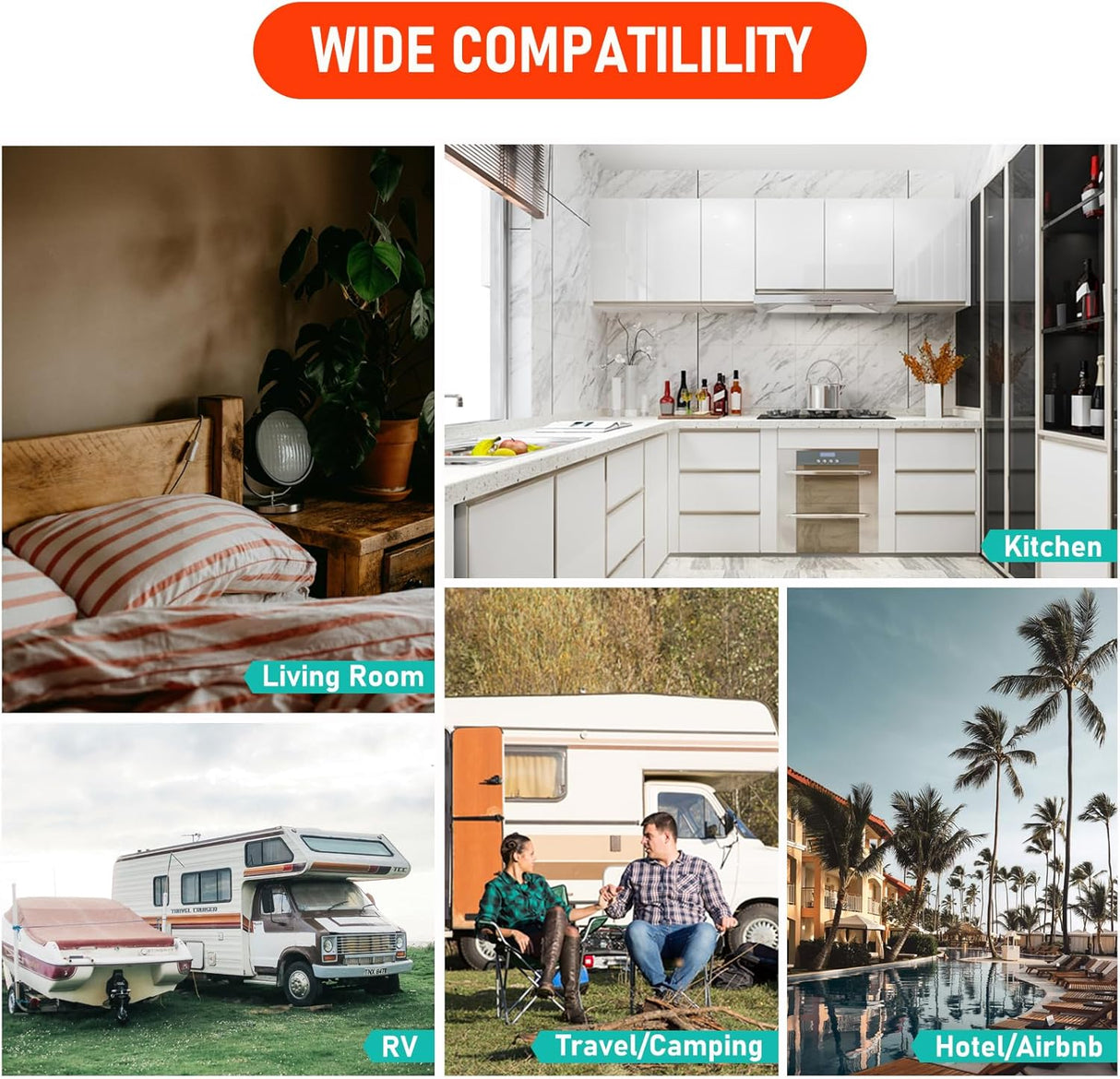 LSENLTY Carbon Monoxide and Gas Detectors with HD Screen Display-PTH-24E