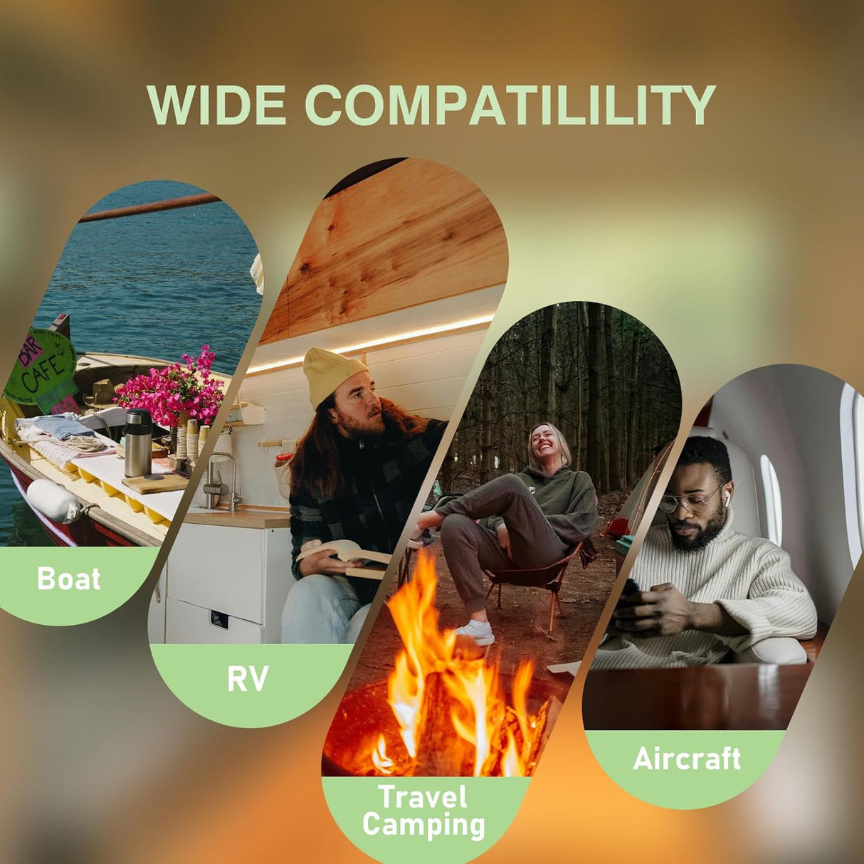 LSENLTY USB Carbon Monoxide and Gas Detectors for Car RV Camping-PTH-21E