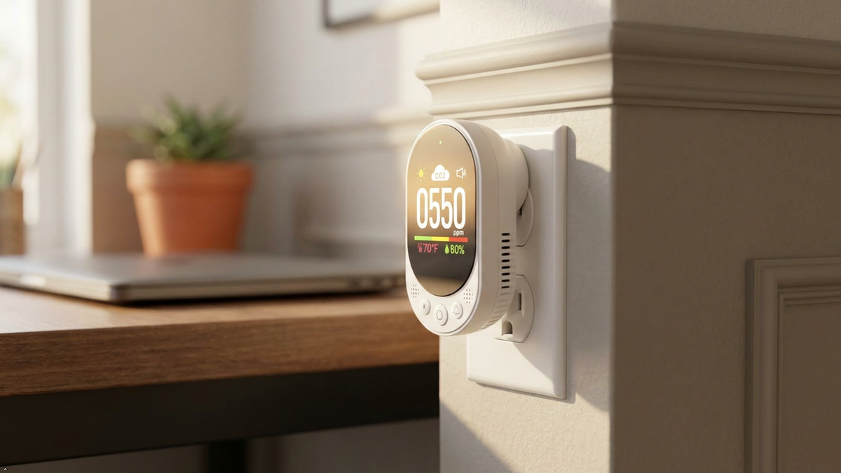 Feeling Stuffy Indoors? Let This Plug-In CO₂ Monitor Speak Up