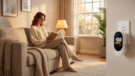 🛡️ 4-in-1 Plug-In Home Safety Detector: Carbon Monoxide, Combustible Gas, Temperature & Humidity Monitor