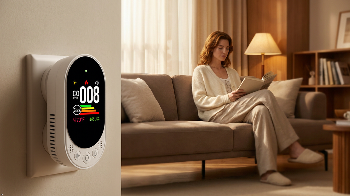 🔌 One Plug Covers It All: CO, Combustible Gas, Temperature &amp; Humidity—Handled on a Single Screen