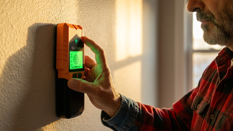 🔧 Drill With Confidence: 6-in-1 Wall Stud Finder — See Inside Your Wall Before You Drill