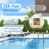 LSENLTY IP68 Waterproof Wireless Pool Thermometer (328ft Remote)