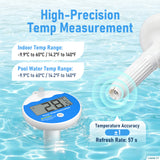 LSENLTY IP68 Waterproof Wireless Pool Thermometer (328ft Remote)