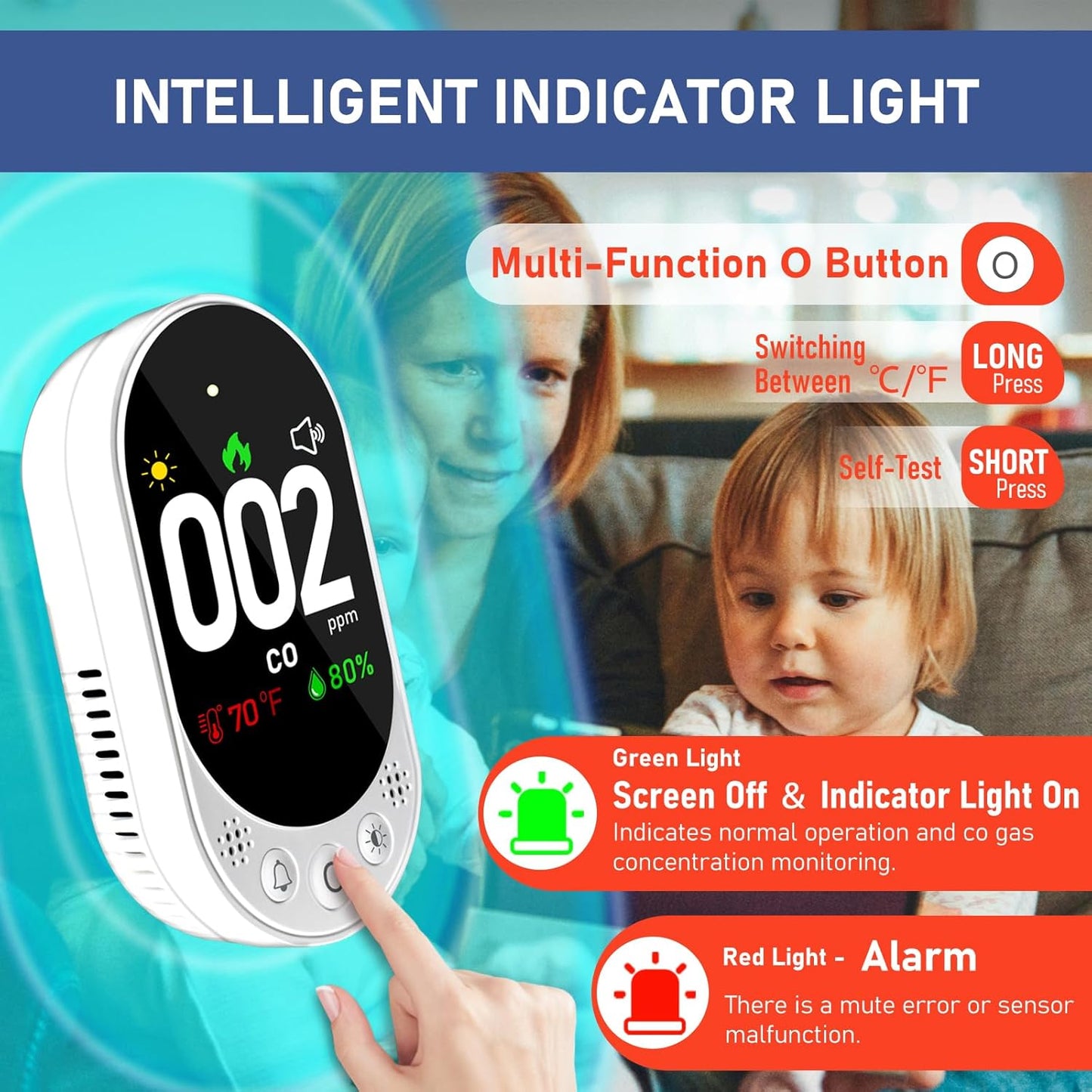 LSENLTY Carbon Monoxide Detector