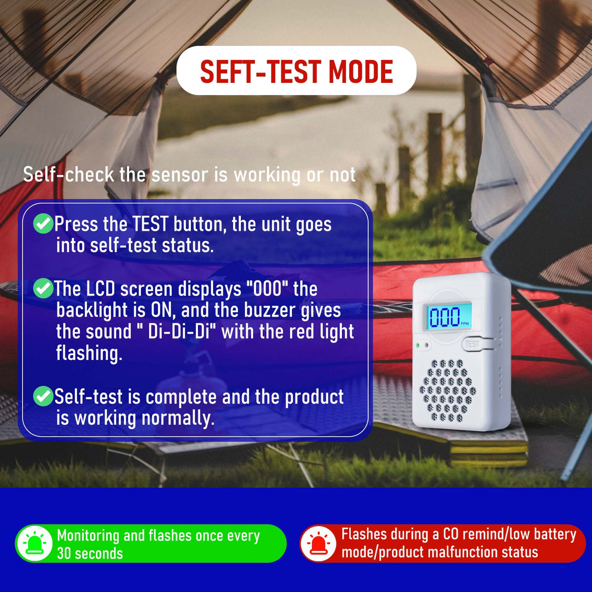 LSENLTY Carbon Monoxide Detector
