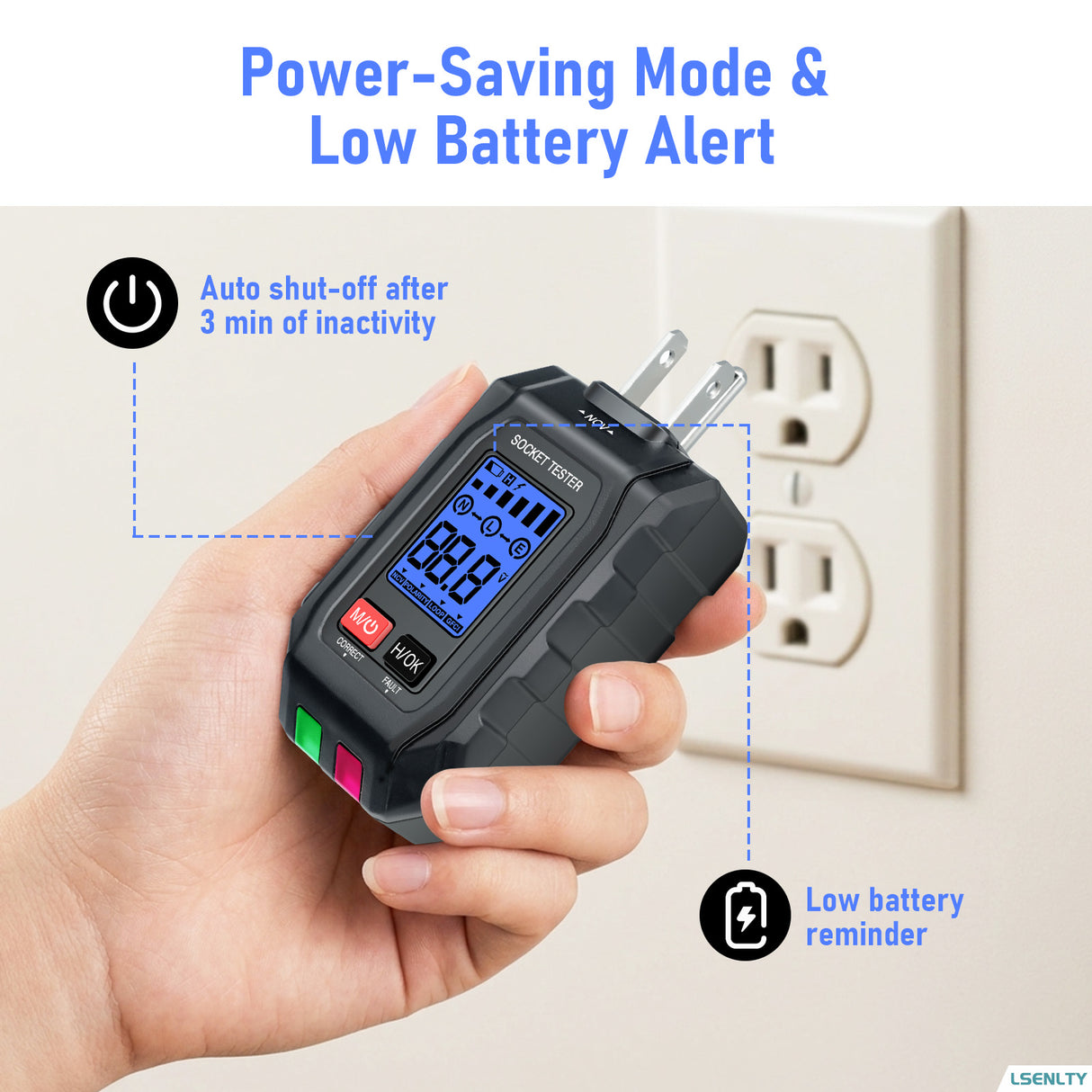 LSENLTY 2-in-1 Outlet Test