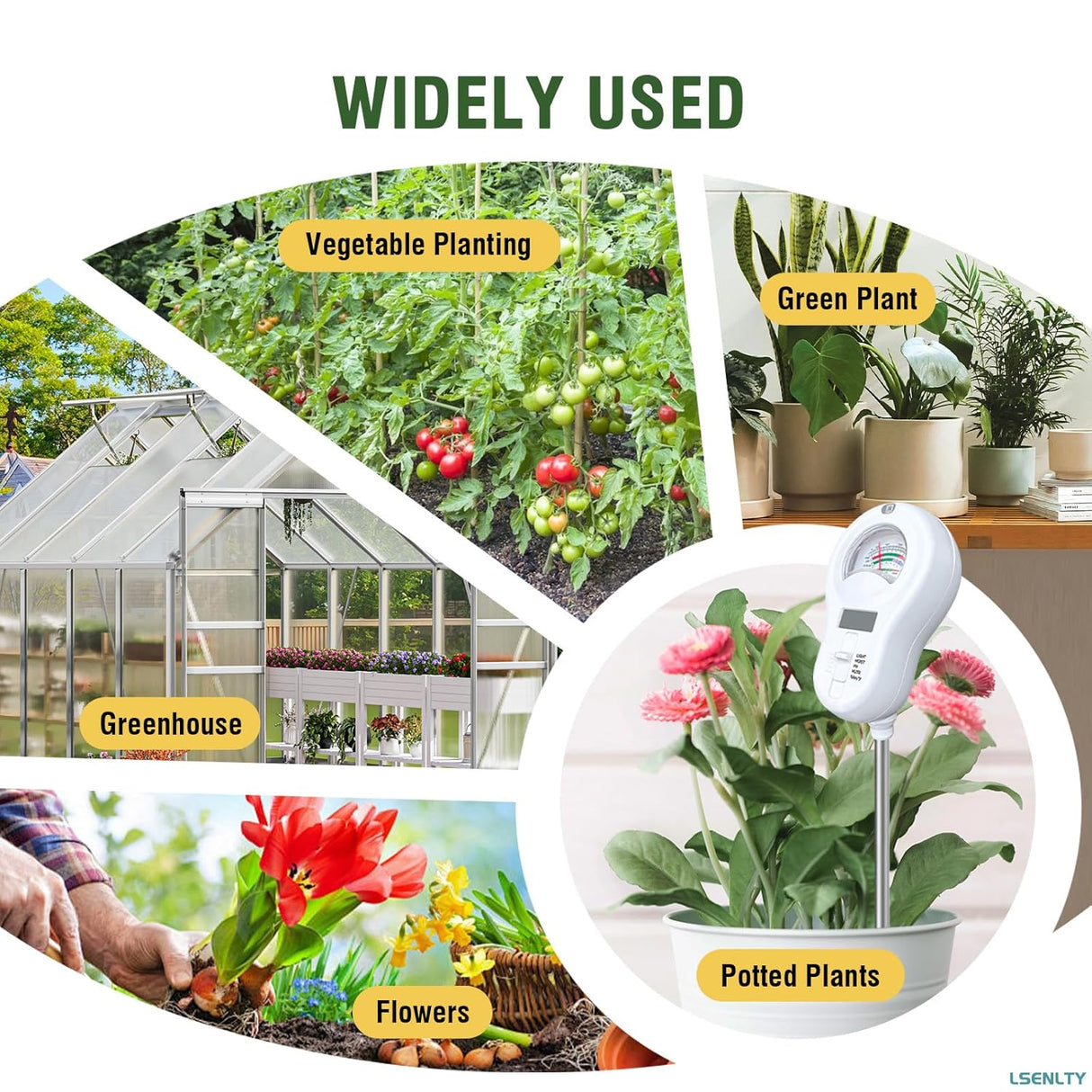 LSENLTY 6-in-1 Soil Moisture Meter-WB-ST09