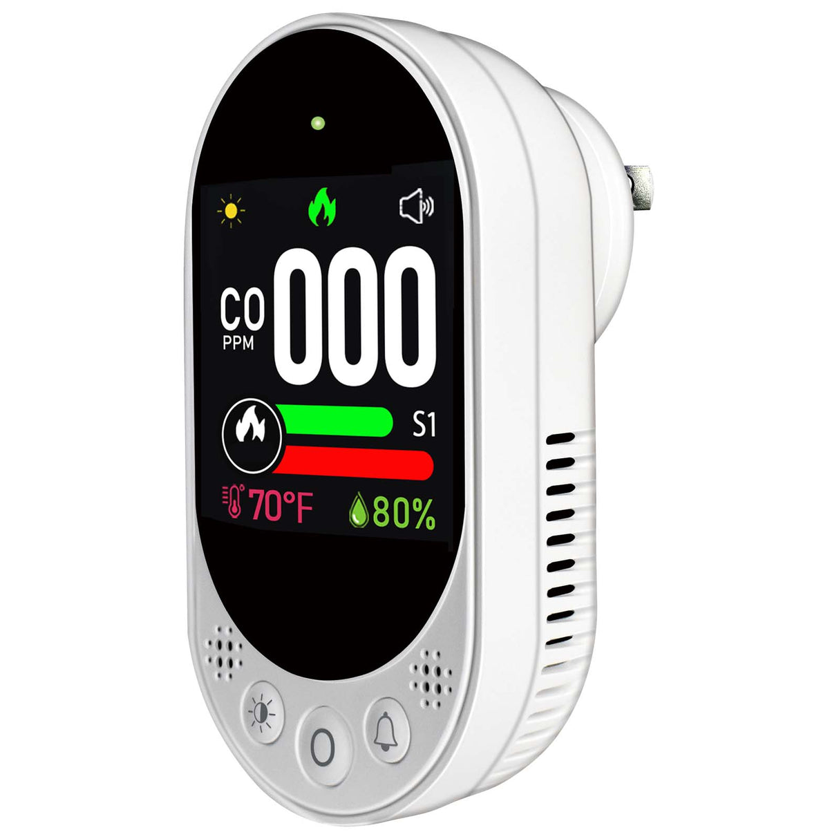 LSENLTY Carbon Monoxide and Smoke Detector Plug In-L6066