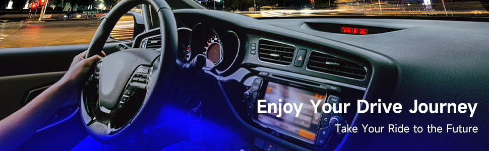 LSENLTY Interior Car Lights, App Control Smart Car LED Lights with DIY